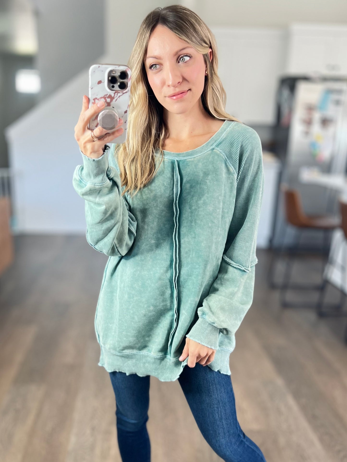 New Favorite Mineral Wash Pullover