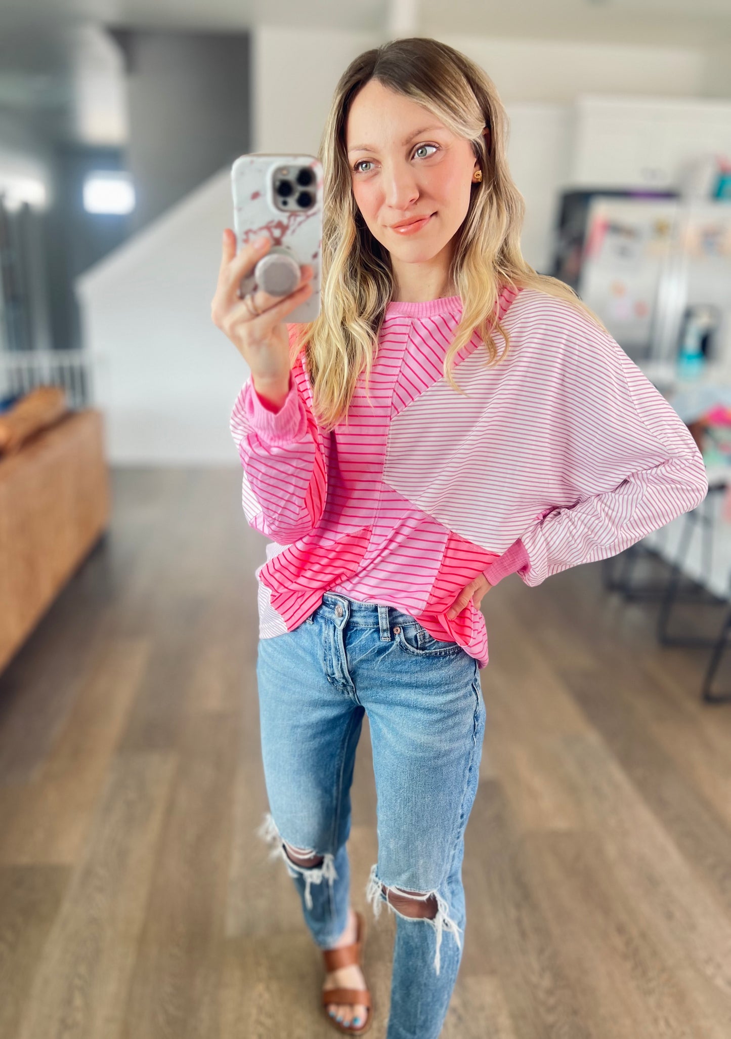 Pink N’ Stripes Top