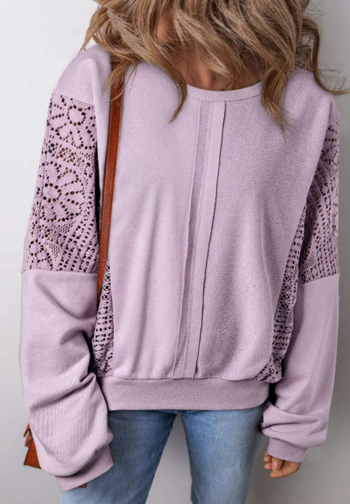 Larson Crochet Knit Pullover