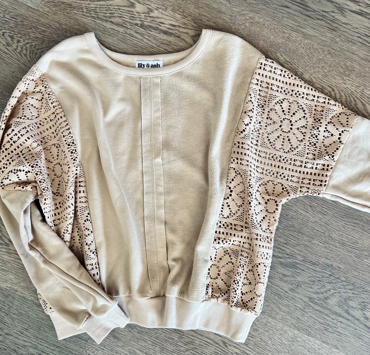 Larson Crochet Knit Pullover