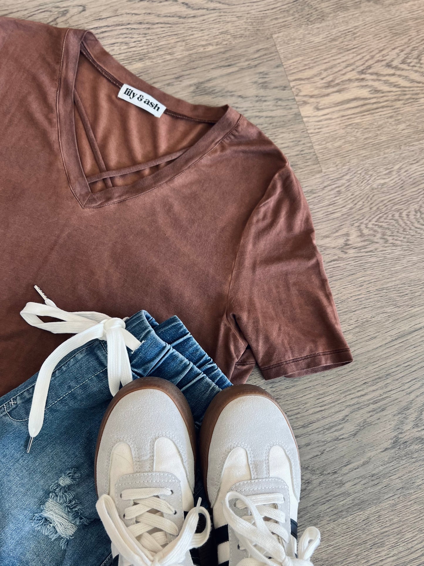 More Than Love V-Neck in Chocolate