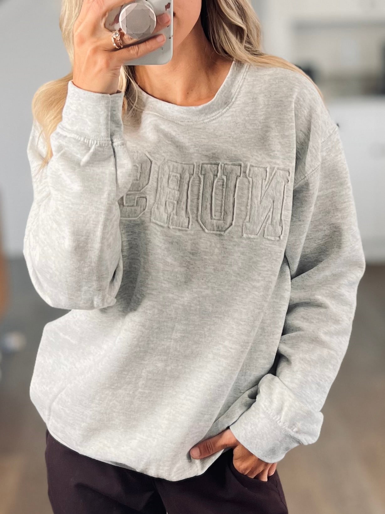 WARRIOR Applique Custom Sweatshirt Preorder // ships in 2-3 weeks