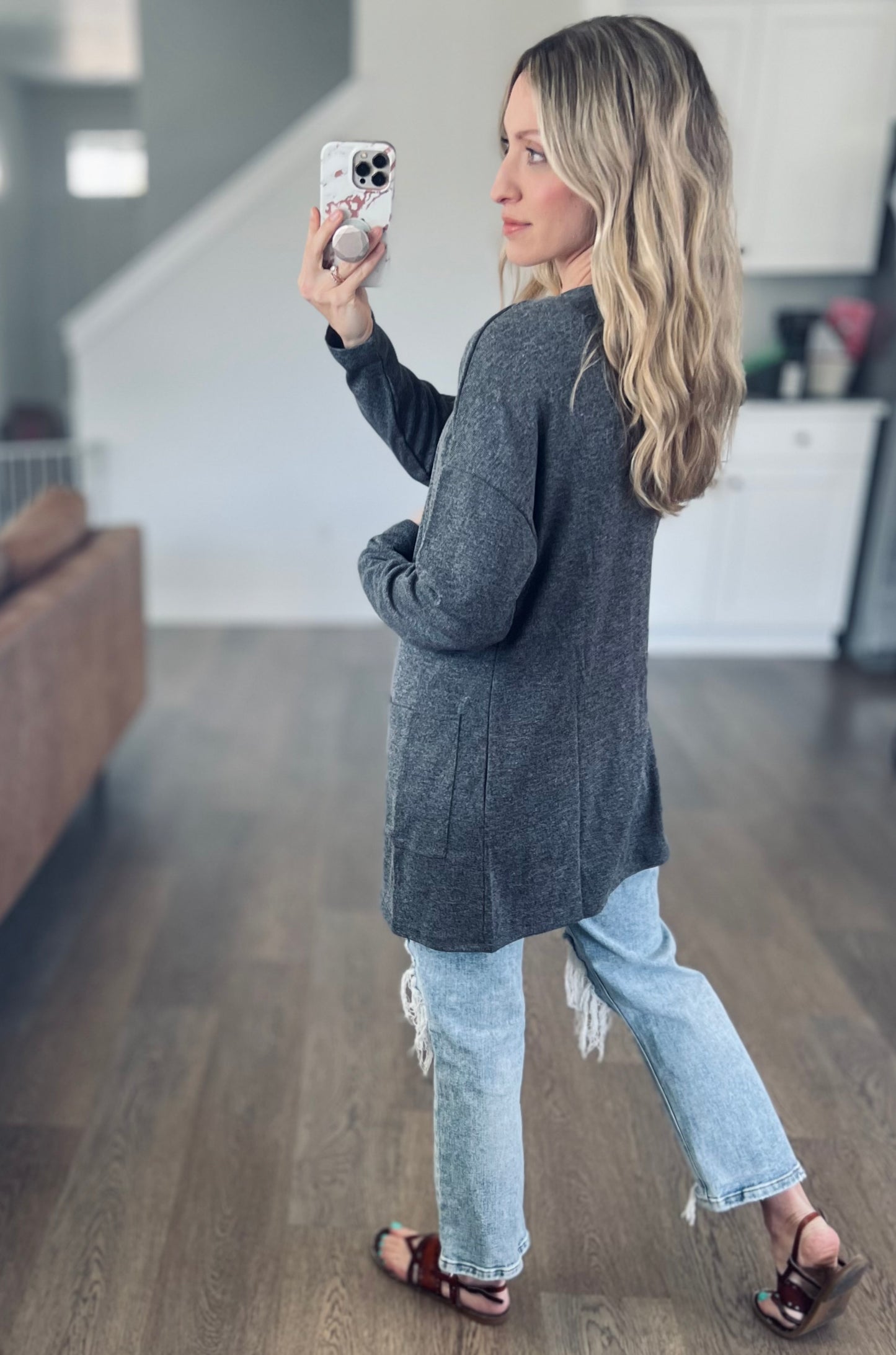 Current Favorite Cardigan in Dark Charcoal