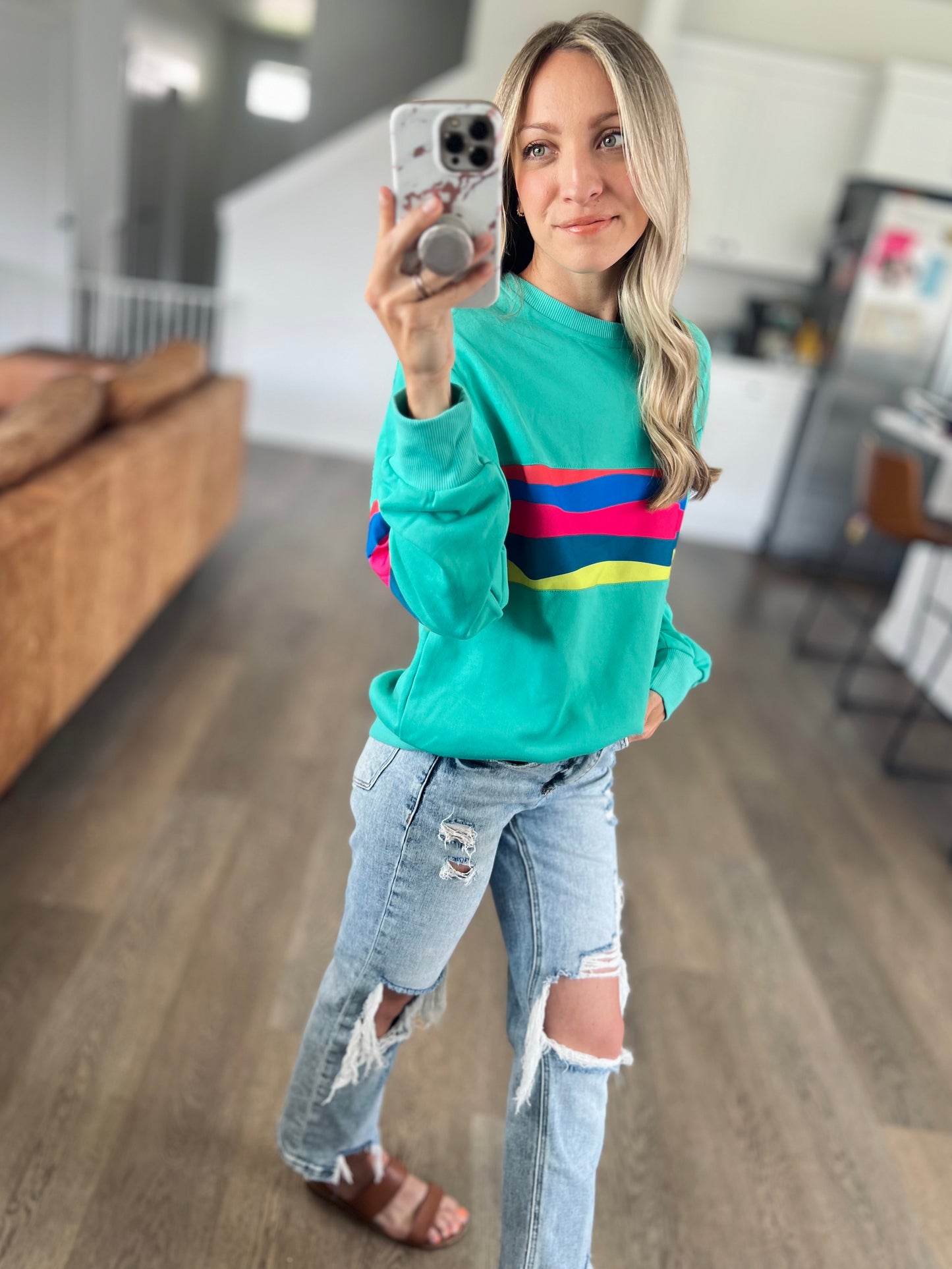 Colorful Accent Pullover