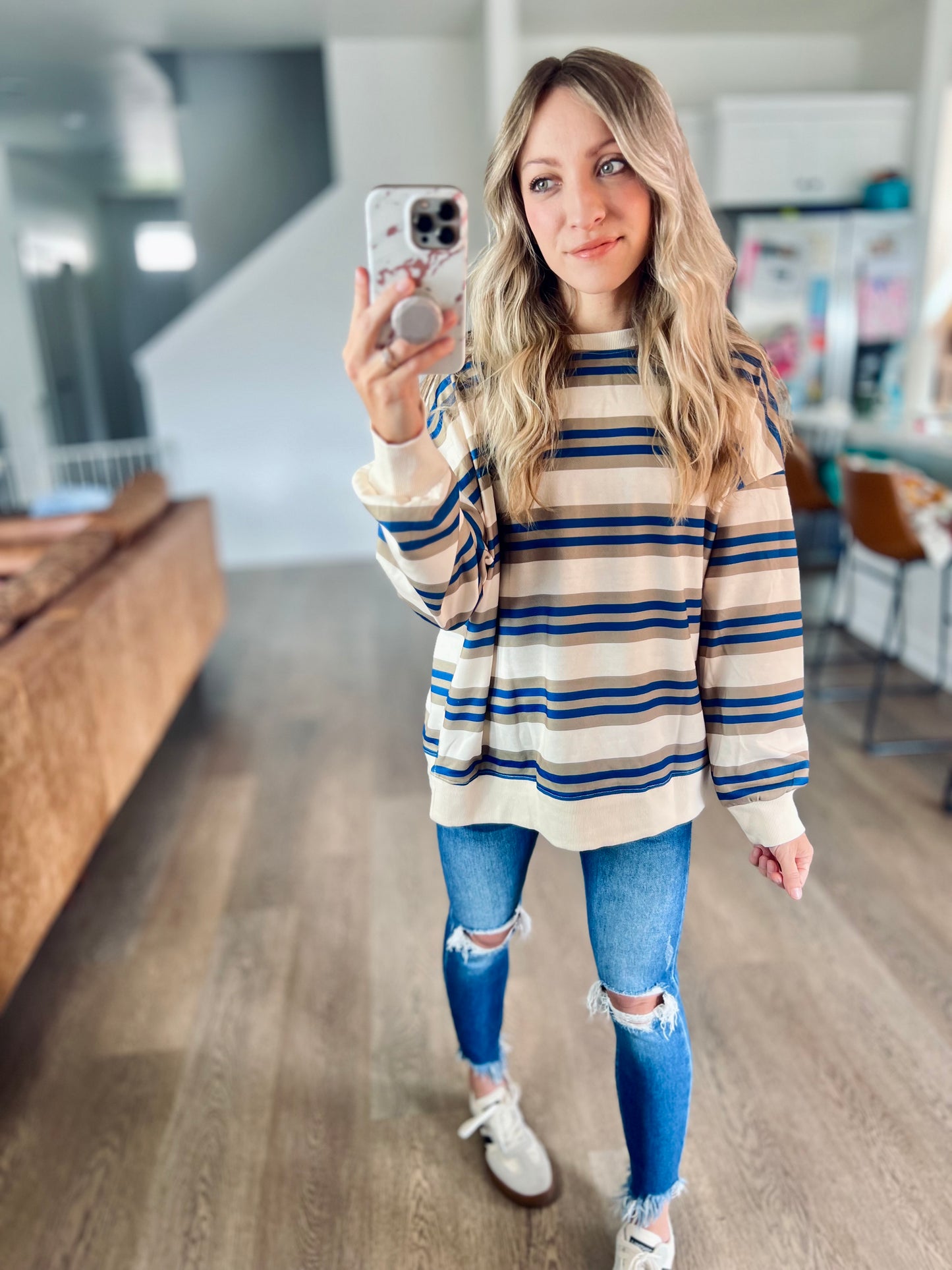 Addison Stripe Pullover