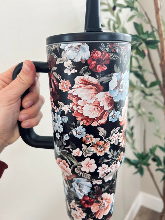 * free ship // deal * Evening Floral 40oz Tumbler