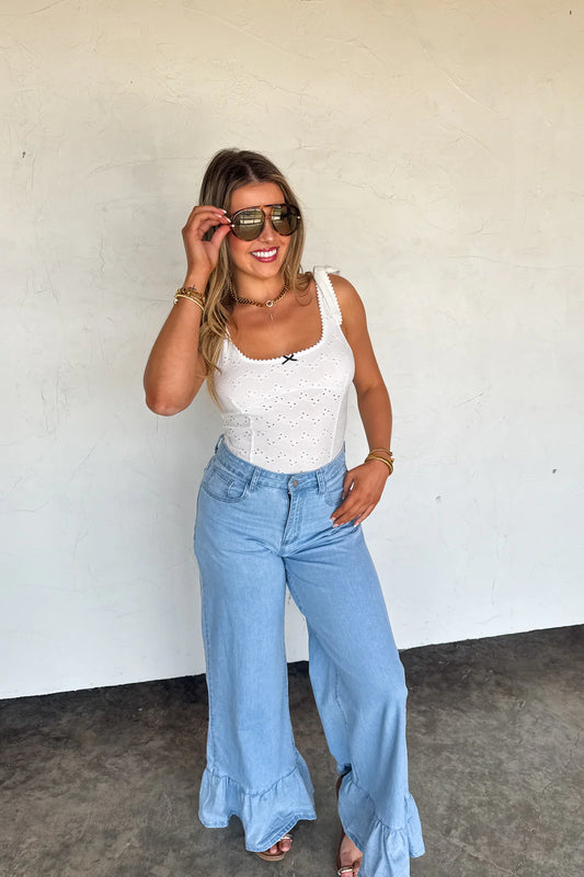 PREORDER: Summer Romance Eyelet Bodysuit // eta July