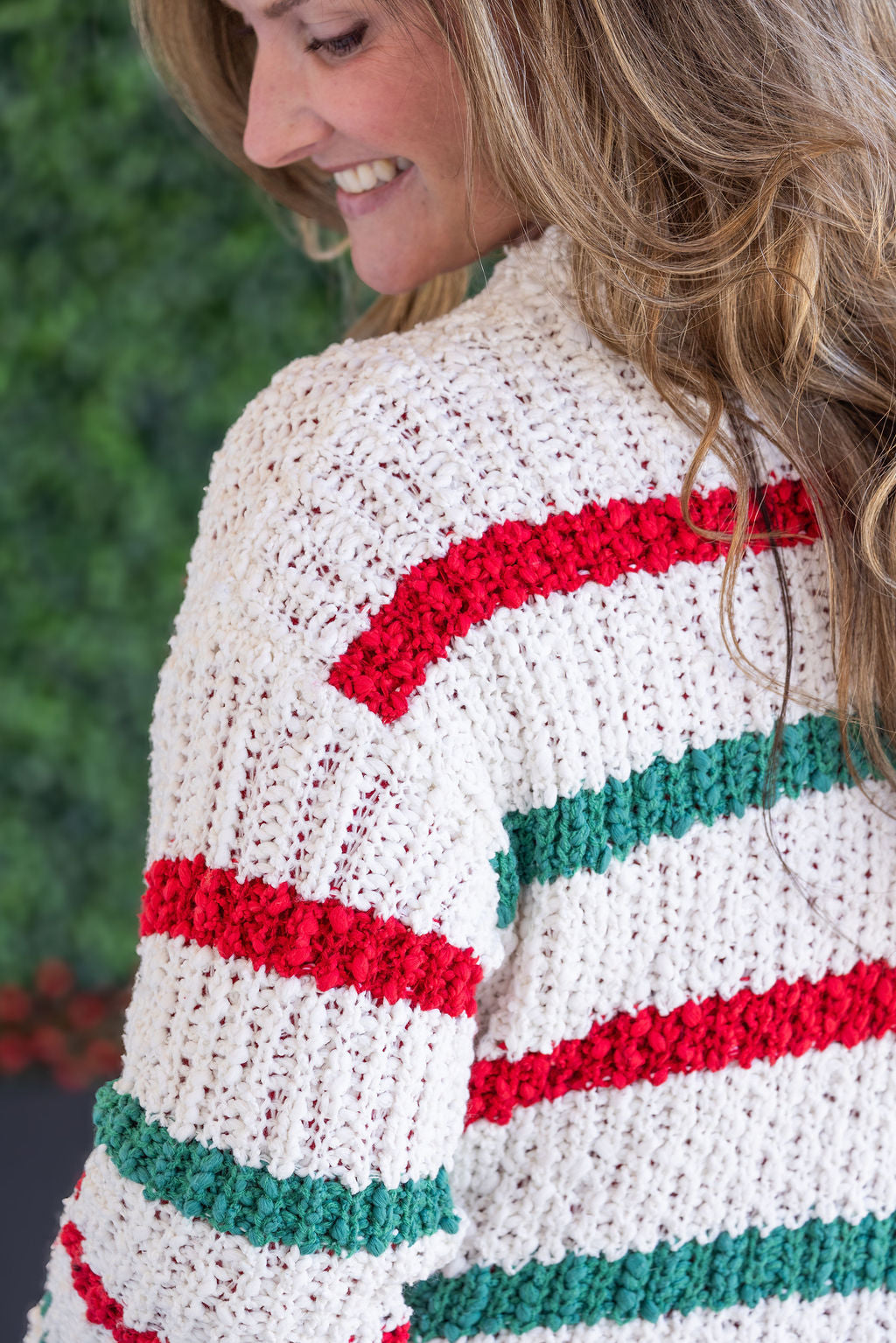 *new* Stripe Cardigan - Christmas Stripe