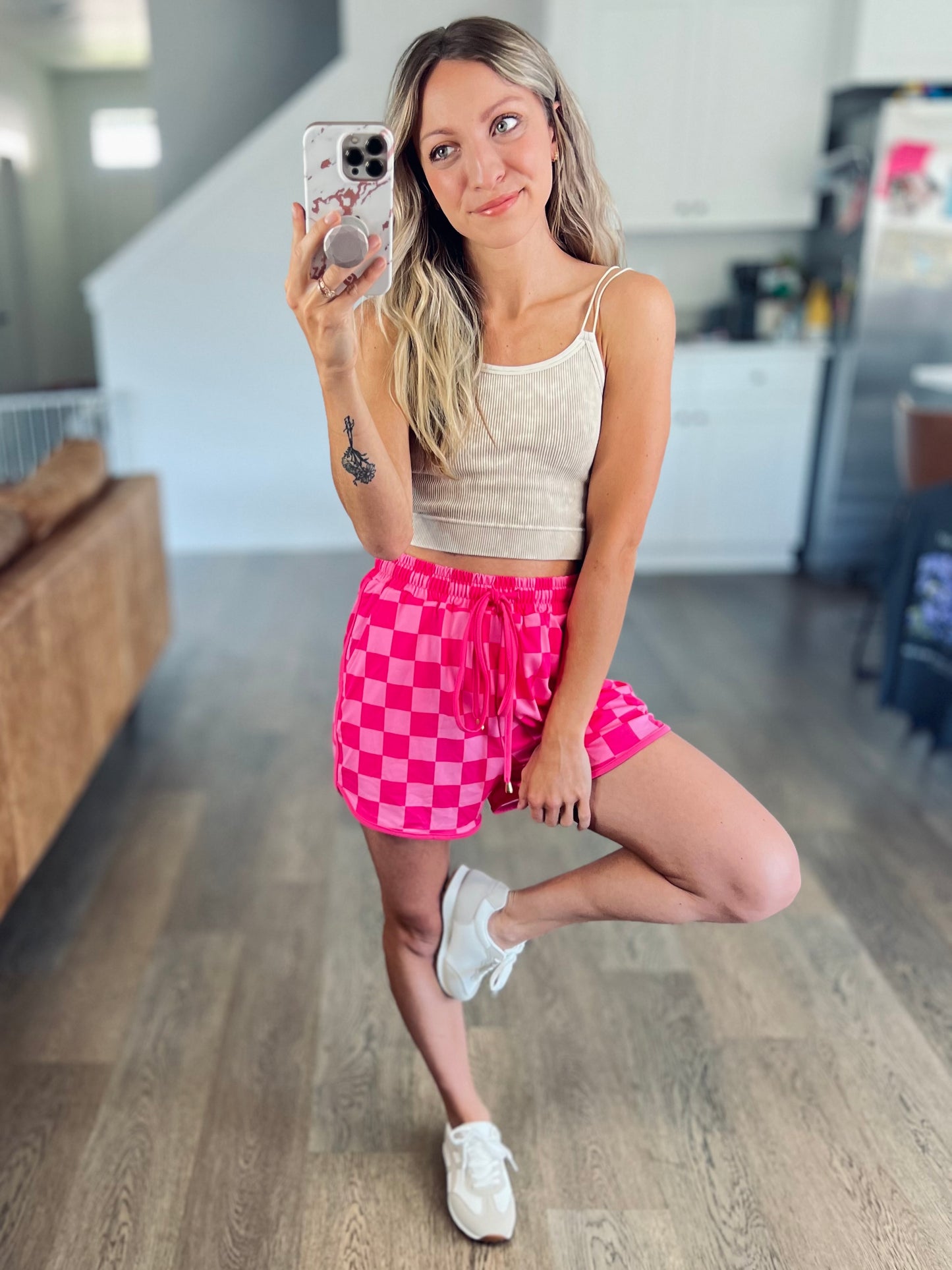Pink Check Fave Shorts