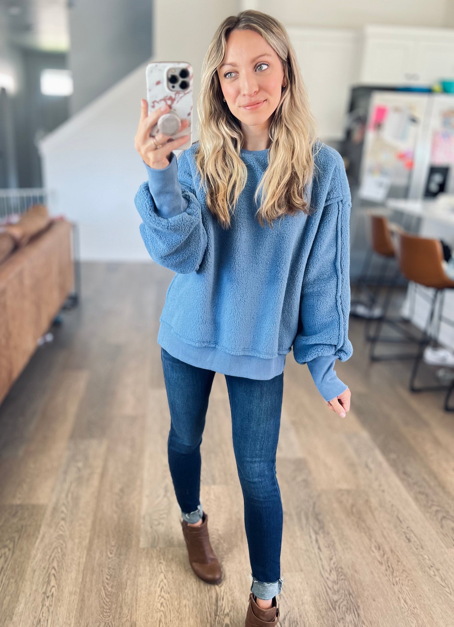 *free ship today* LIMITED Sail Blue Fleece