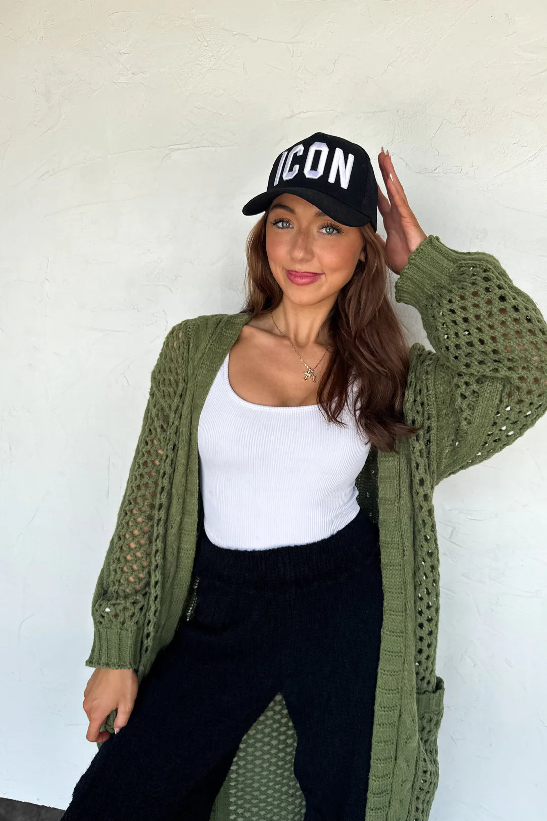 Kendall Open Knit Long Cardi Preorder