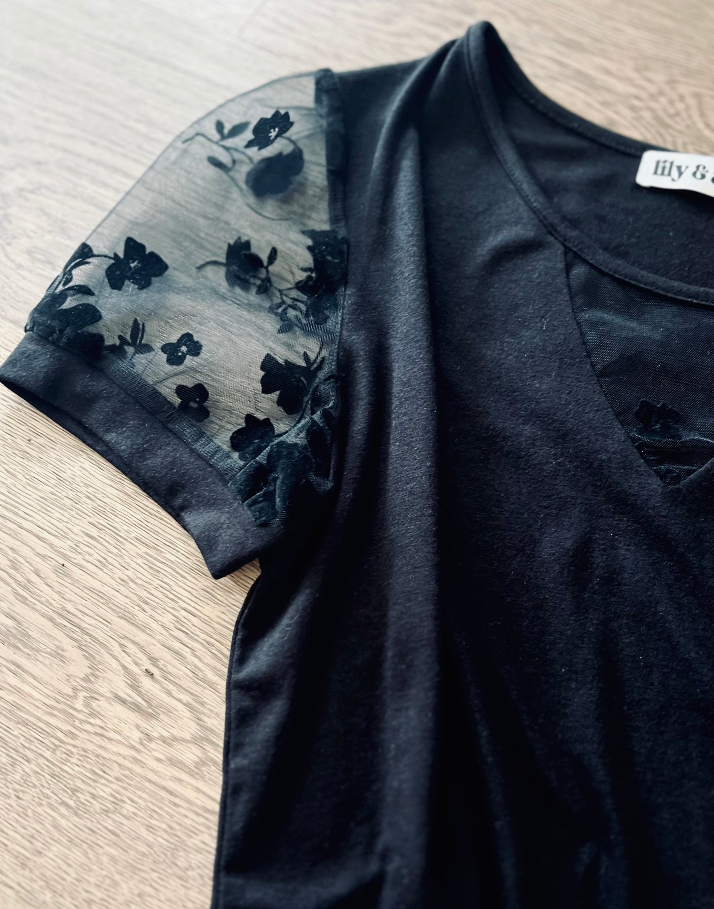 Mia Lace Top in Black