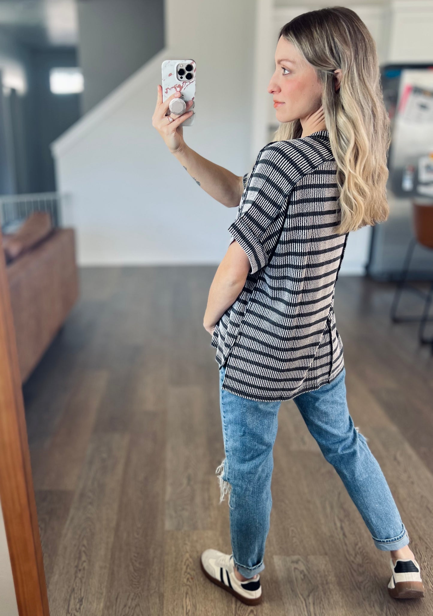 Ashton Stripe Rib Top