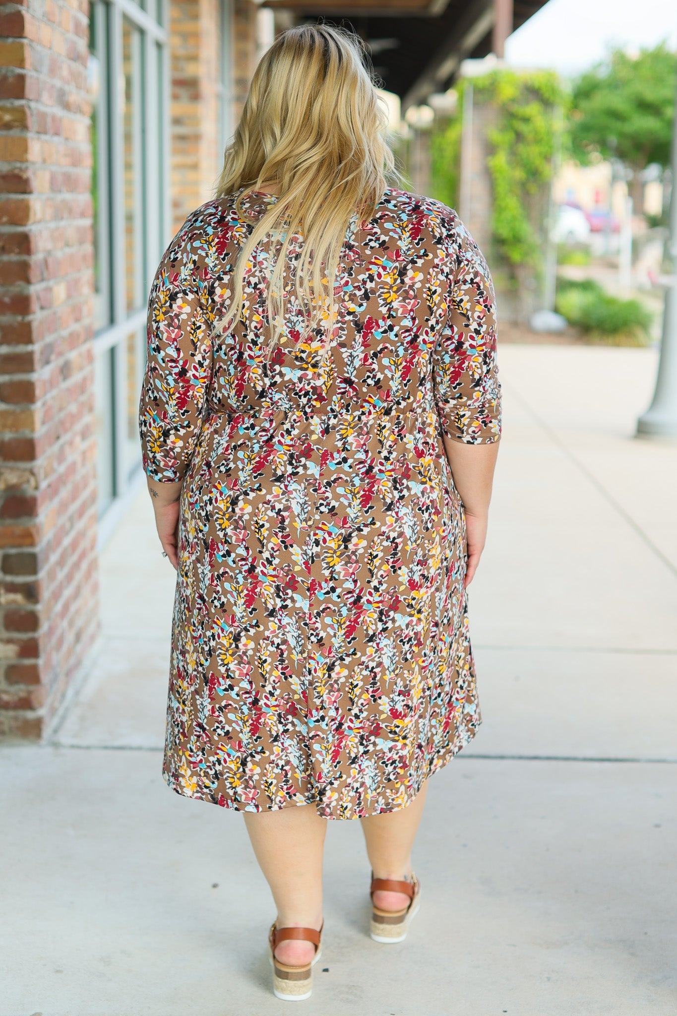 Taylor Dress - Mocha Floral FINAL SALE