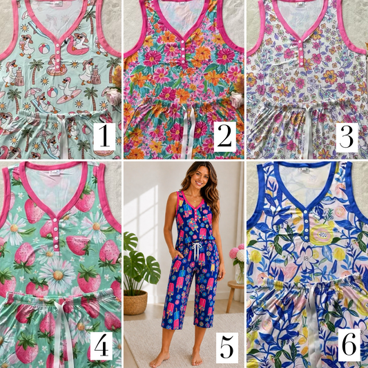 Summer Tank/CAPRI Lounge Sets Preorder // eta June