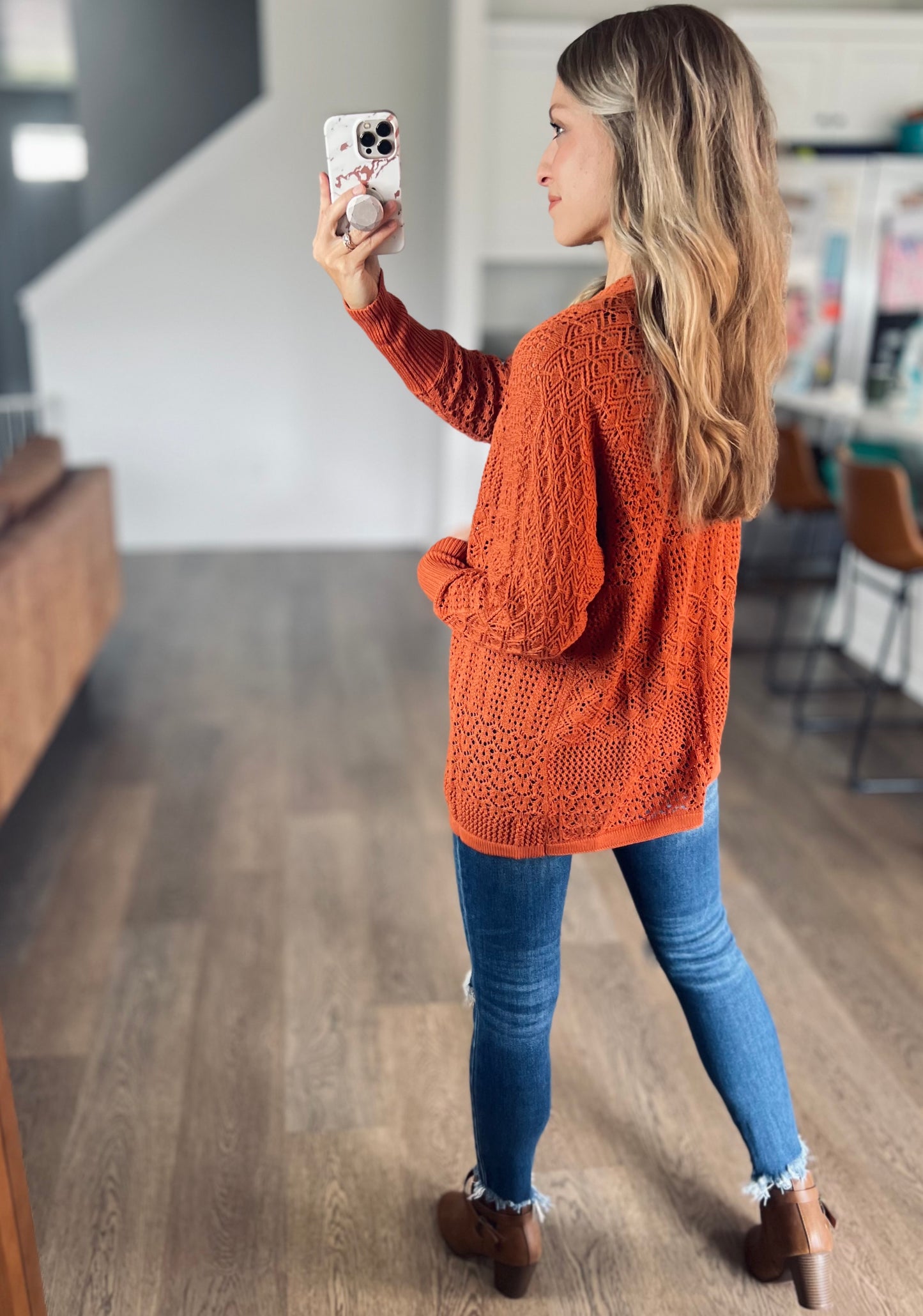 *free ship today* Halle Open Weave Cardigan