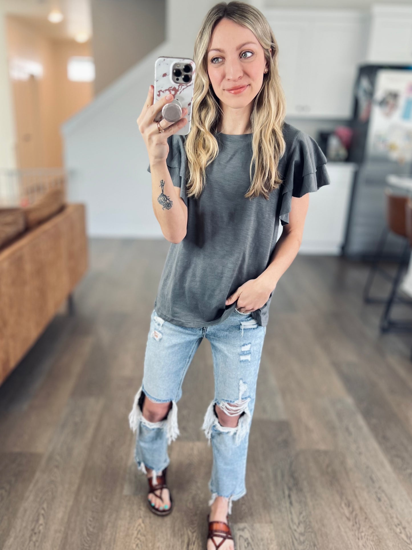 It is What it is Double Ruffle Top