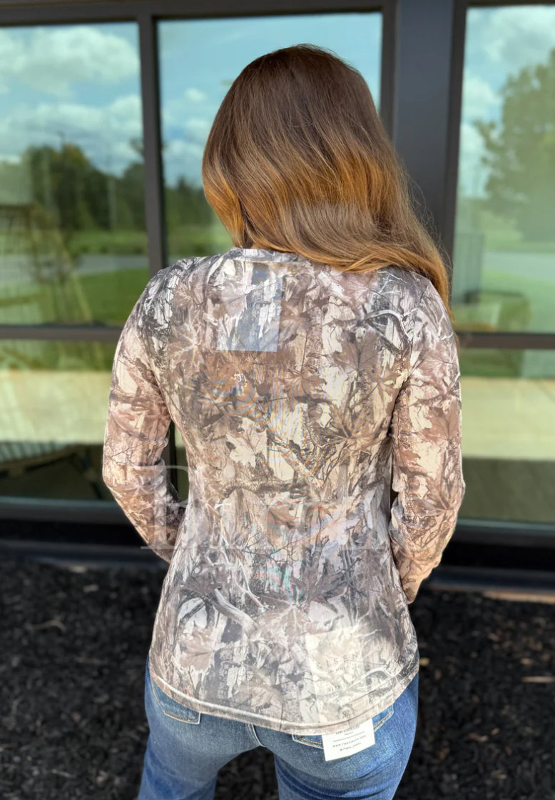 Dark Camo Mesh Top Preorder