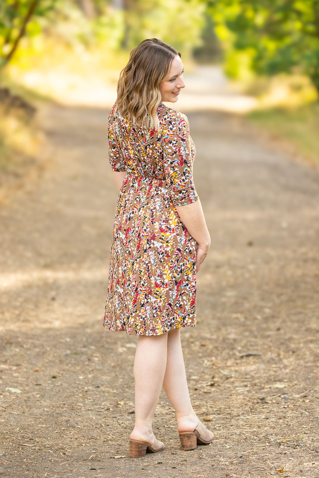 Taylor Dress - Mocha Floral FINAL SALE