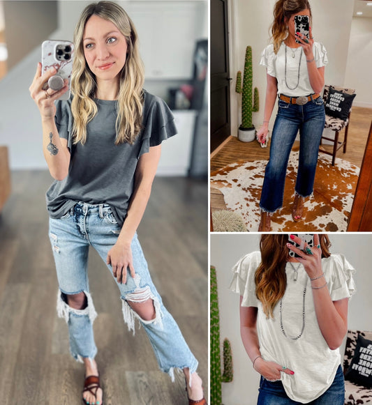 It is What it is Double Ruffle Top