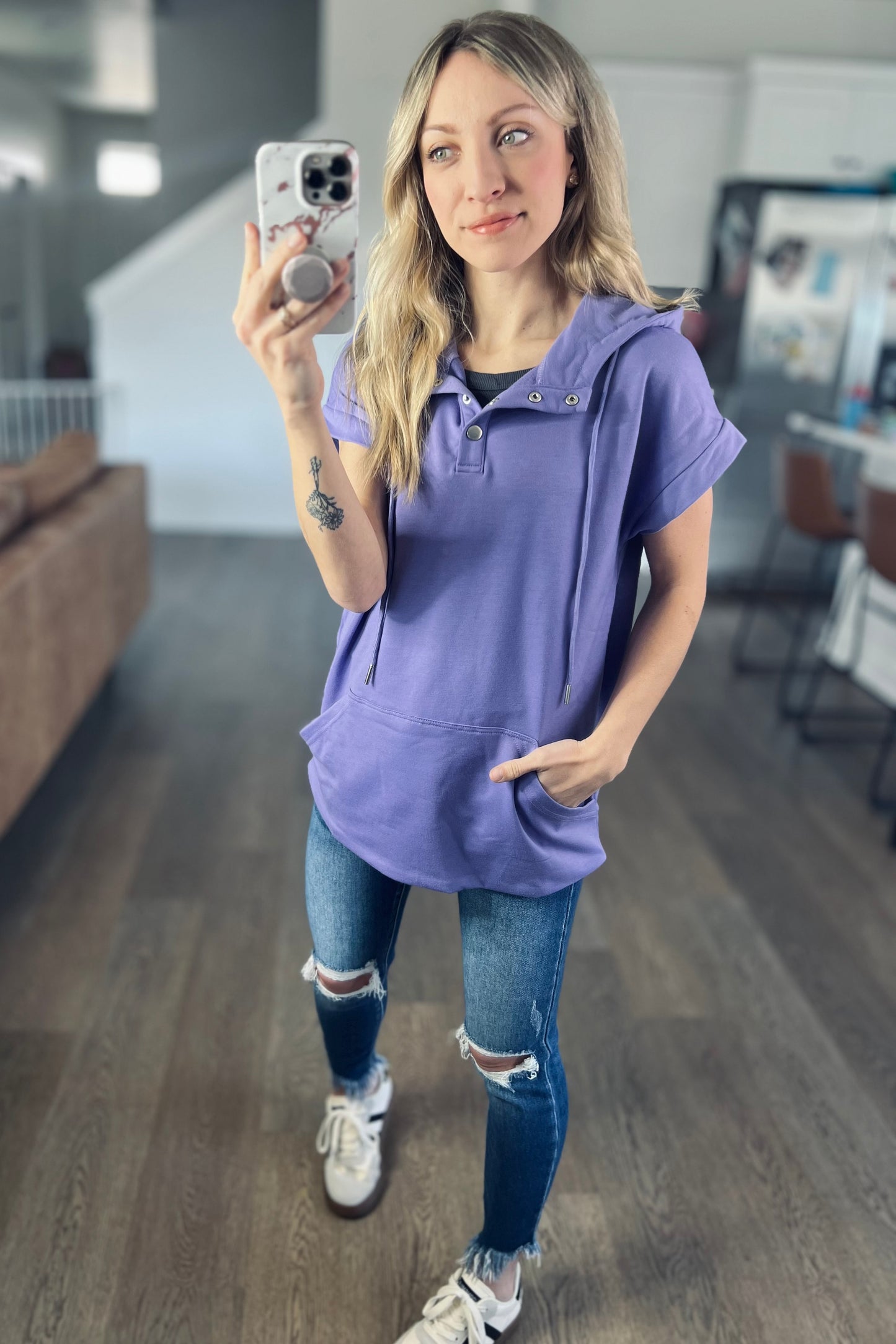 Mabel Button Hoodie