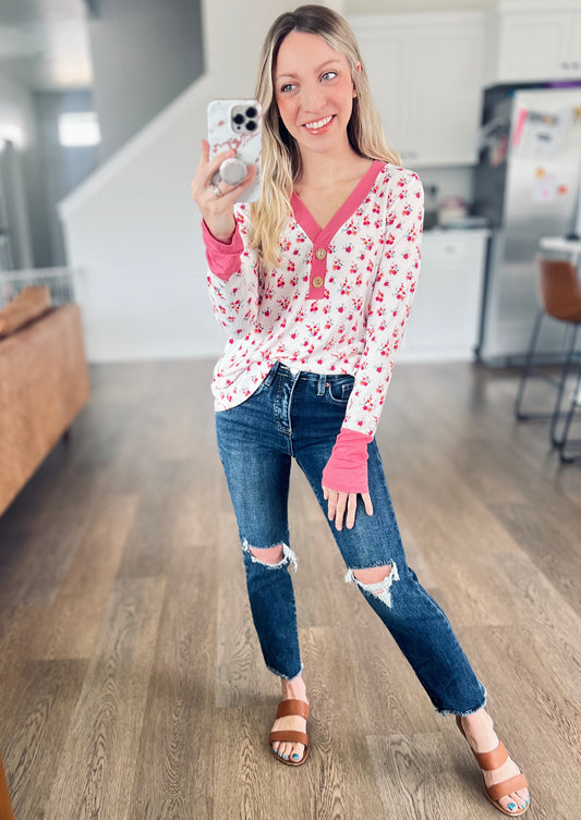 Blushing Meadows Henley Top