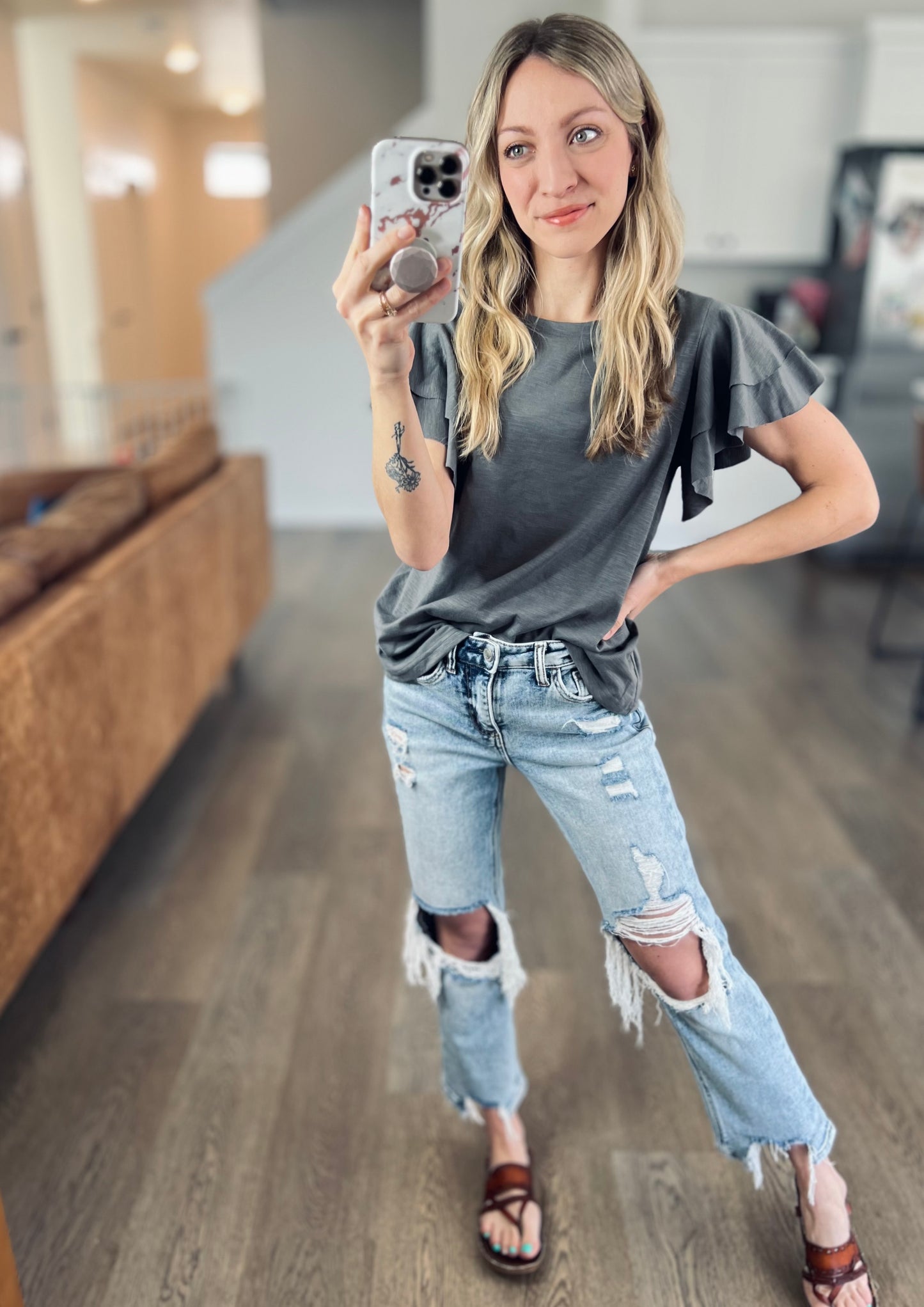 It is What it is Double Ruffle Top