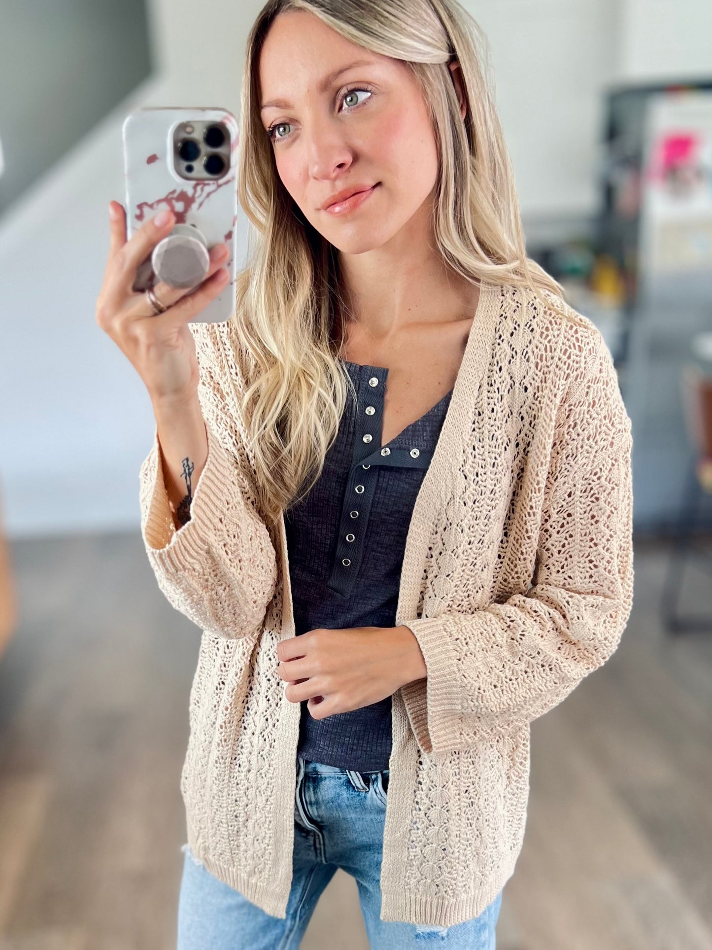 Brynn Open Knit Cardigan