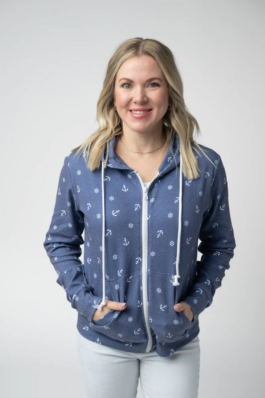 PREORDER: Full Zip Hoodie - nautical navy // eta May