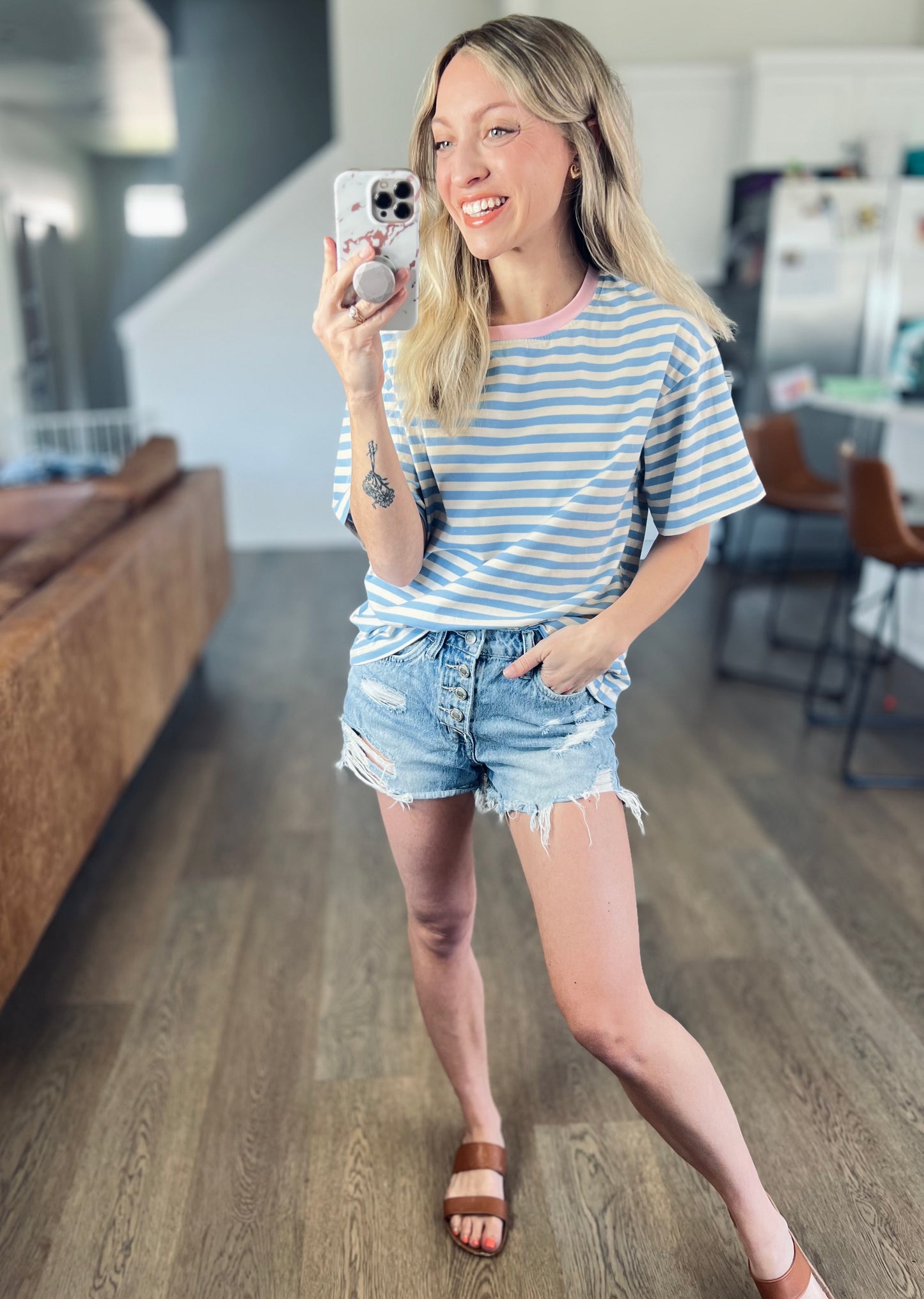 SHIPS FREE TODAY // Easy Days Striped Relaxed Tee