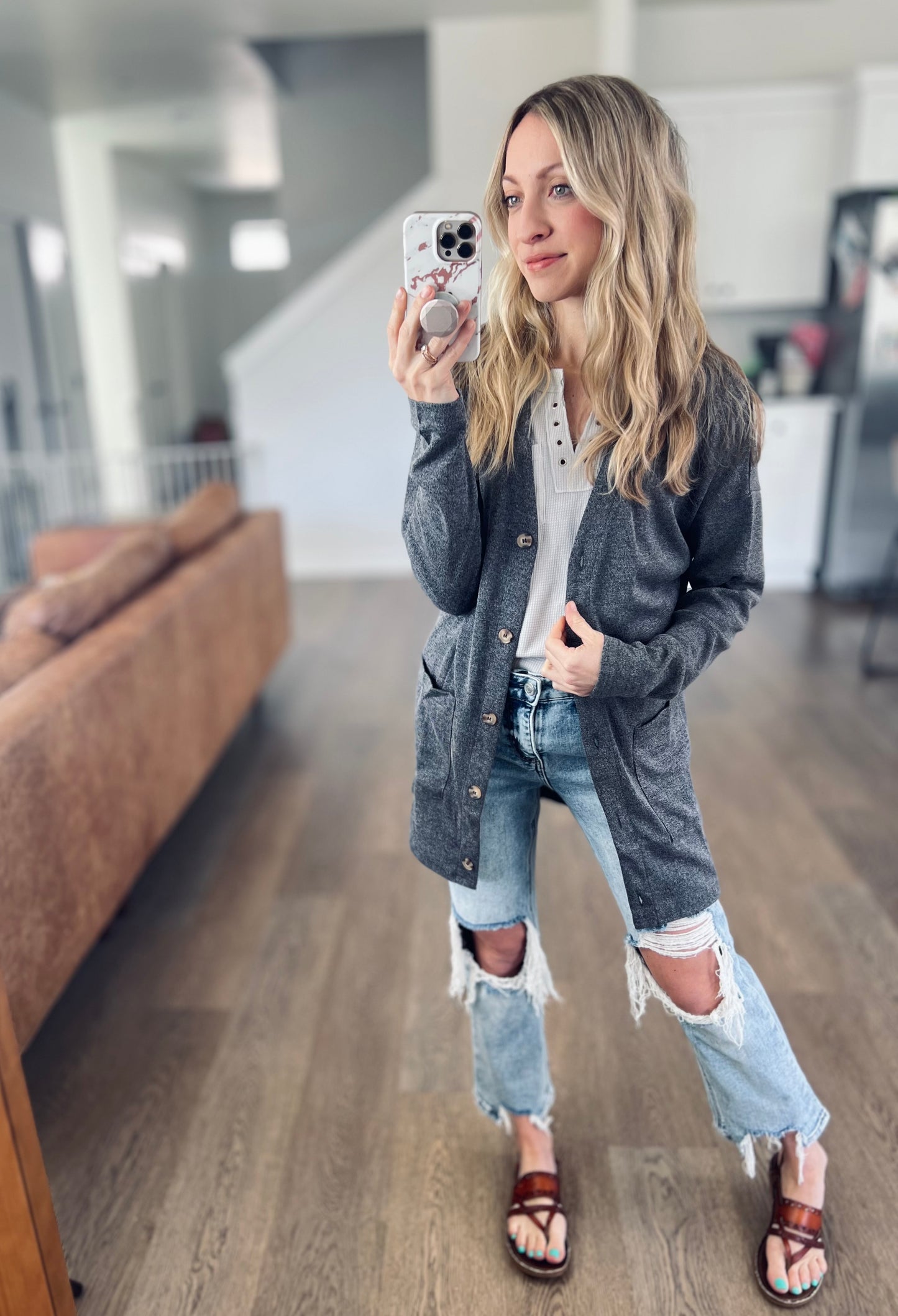 Current Favorite Cardigan in Dark Charcoal