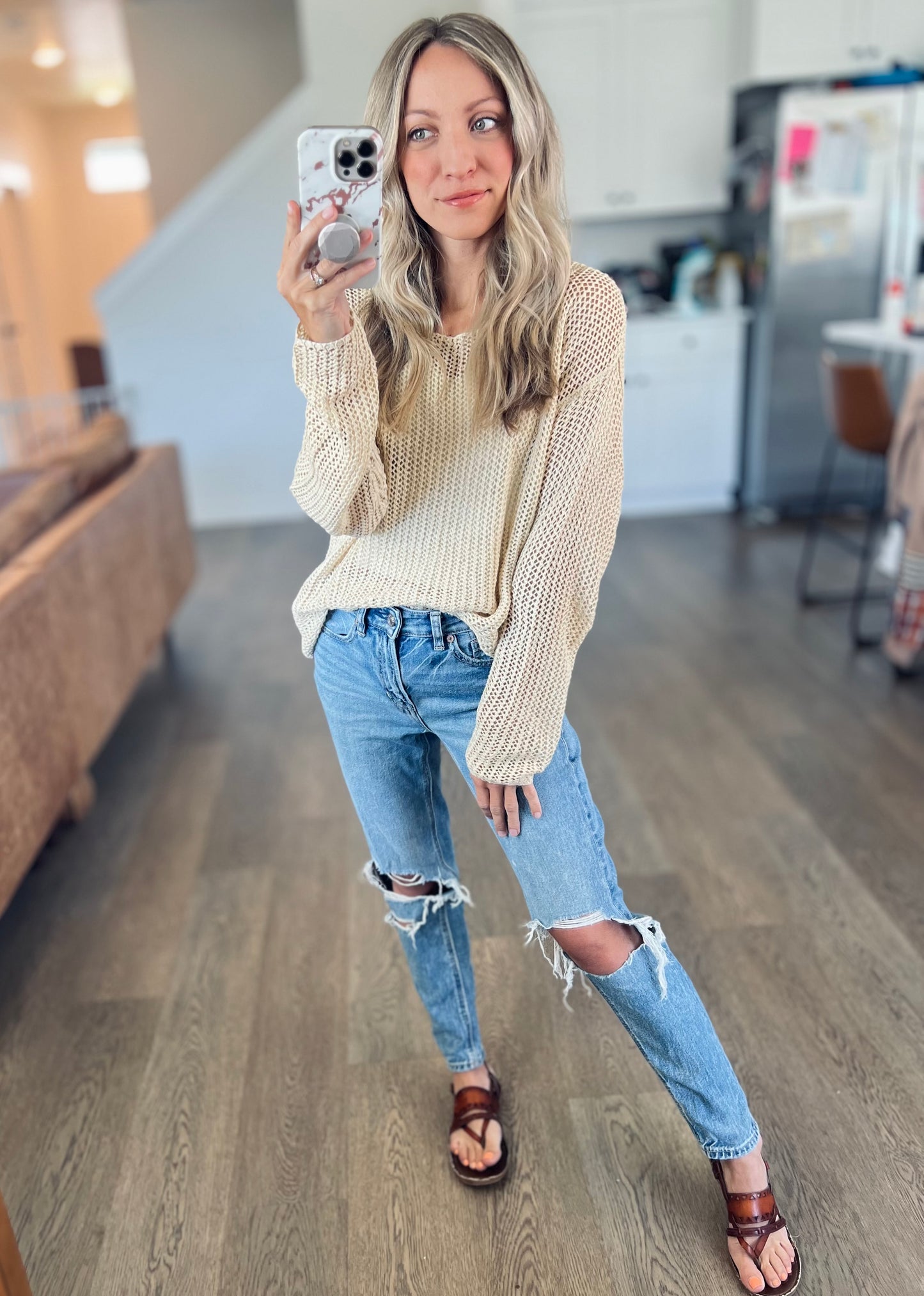 Cal Hollow Knit Top