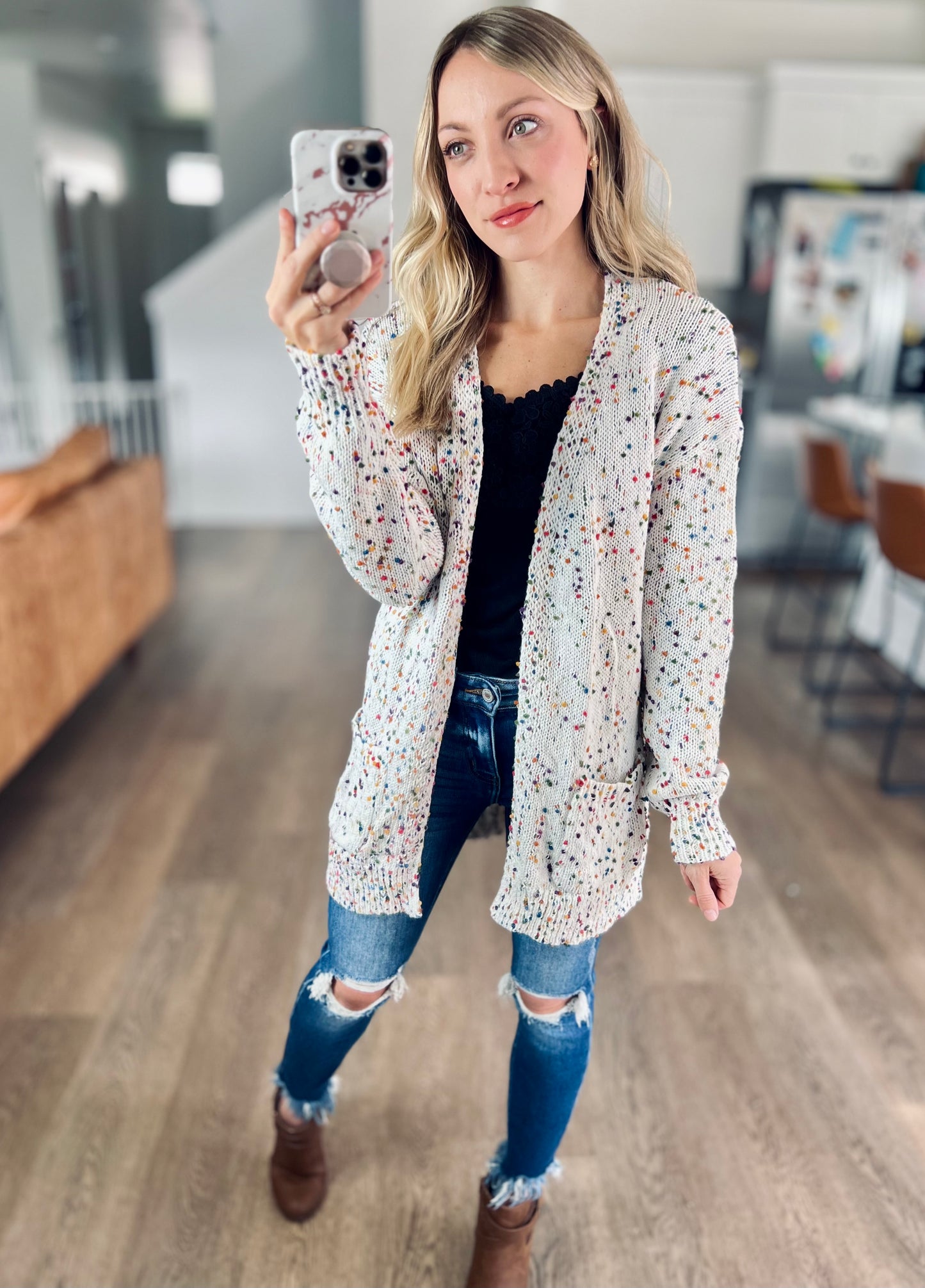 Confetti Cardigan in Ivory