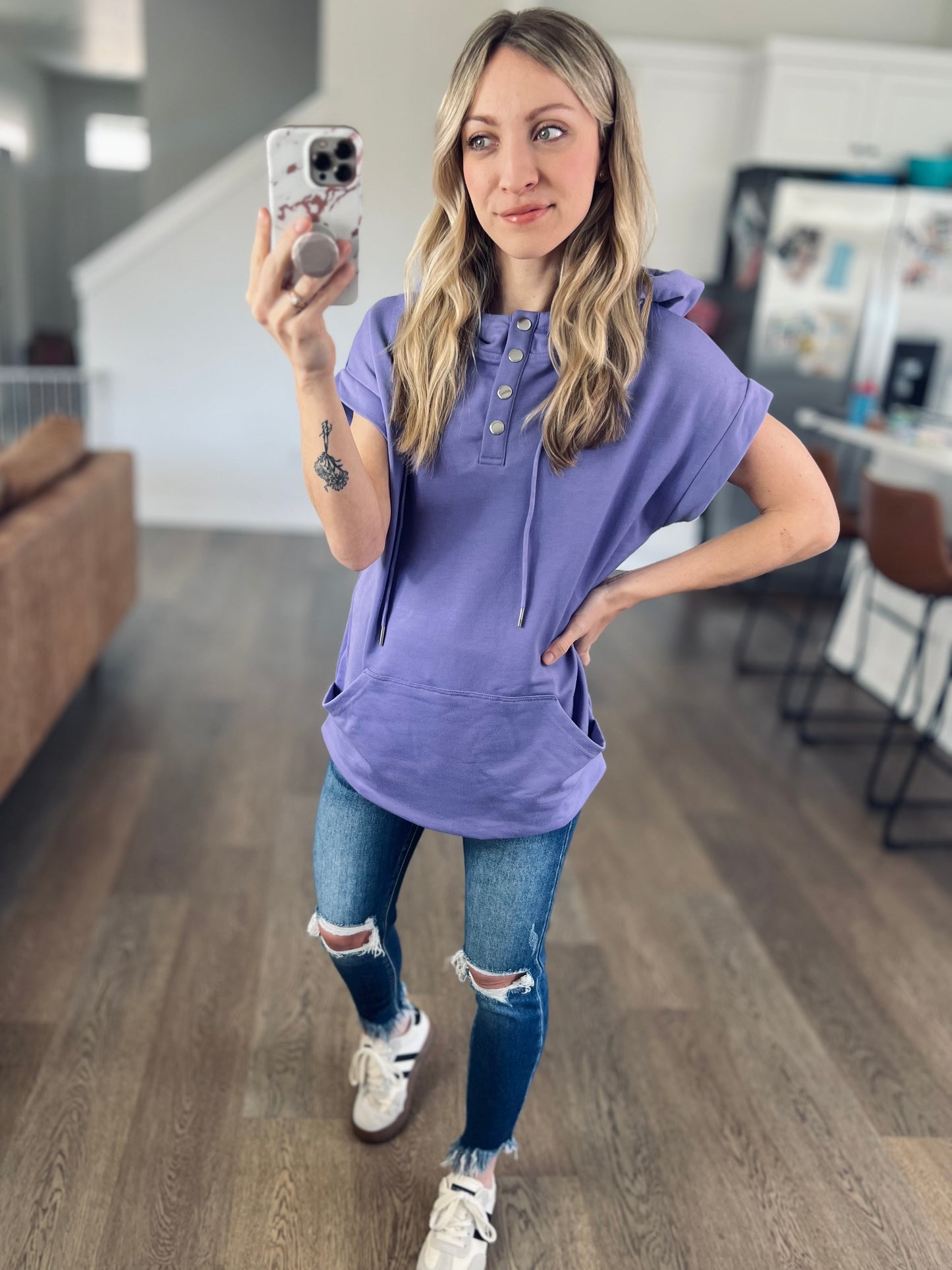 Mabel Button Hoodie