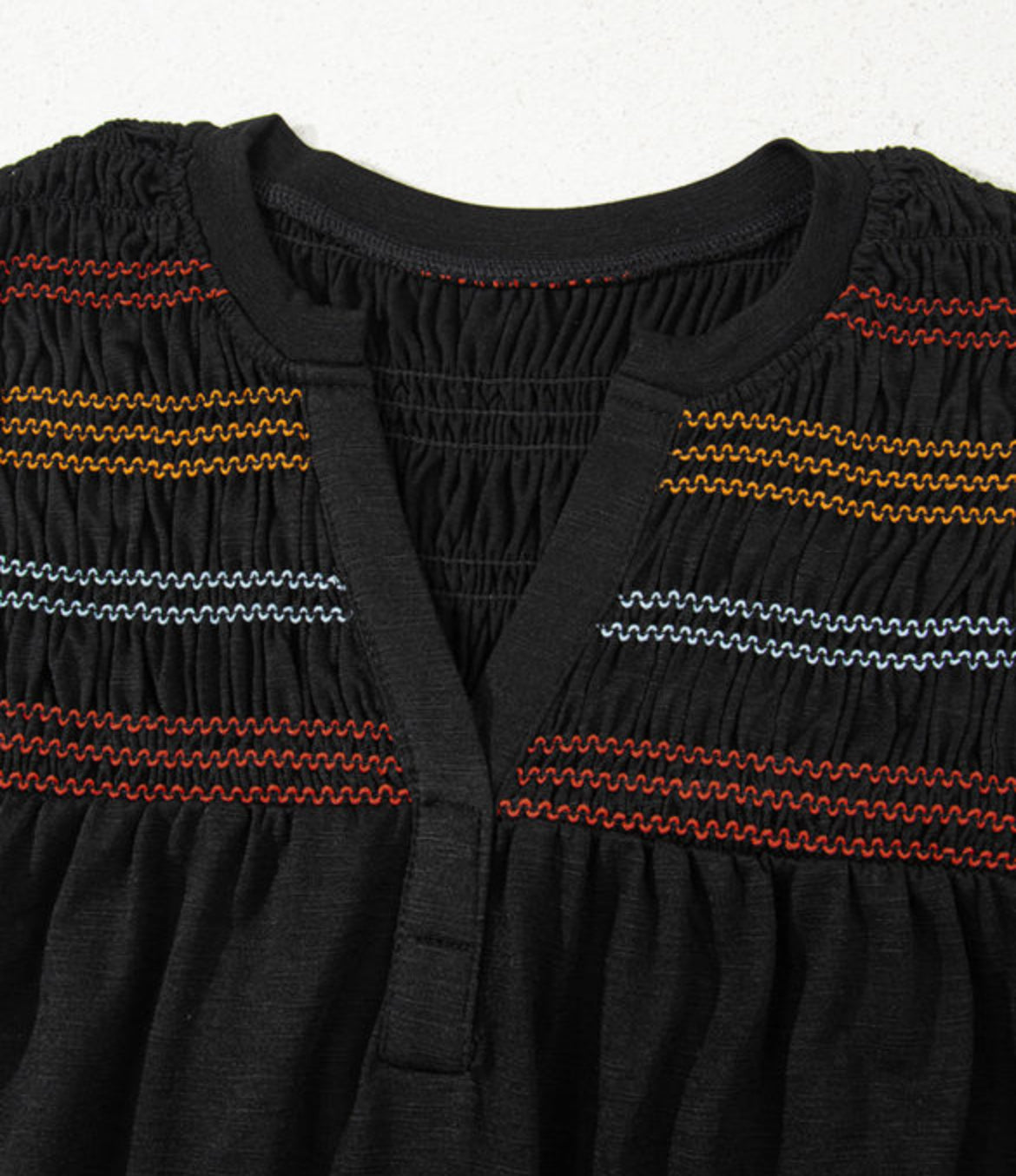 Bree Embroidered Top in Black