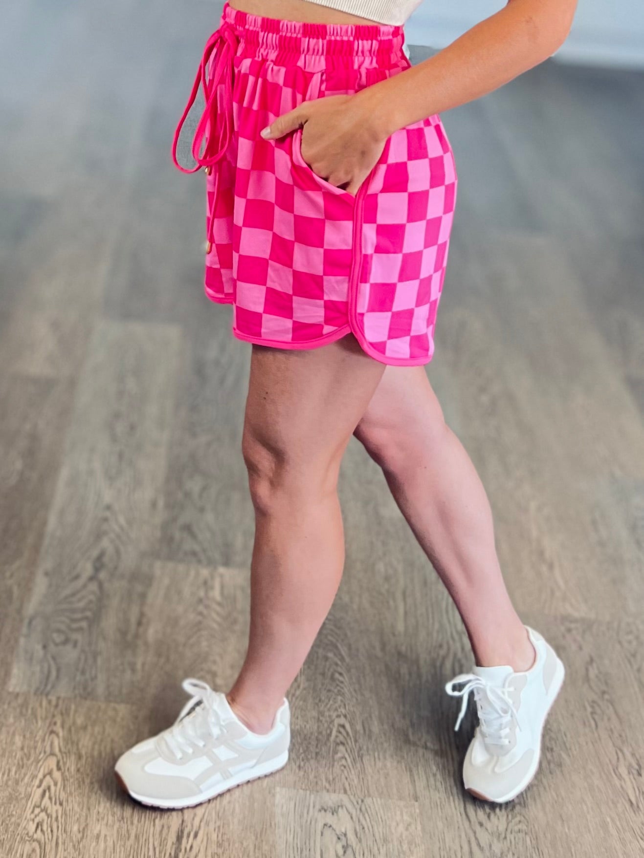 Pink Check Fave Shorts