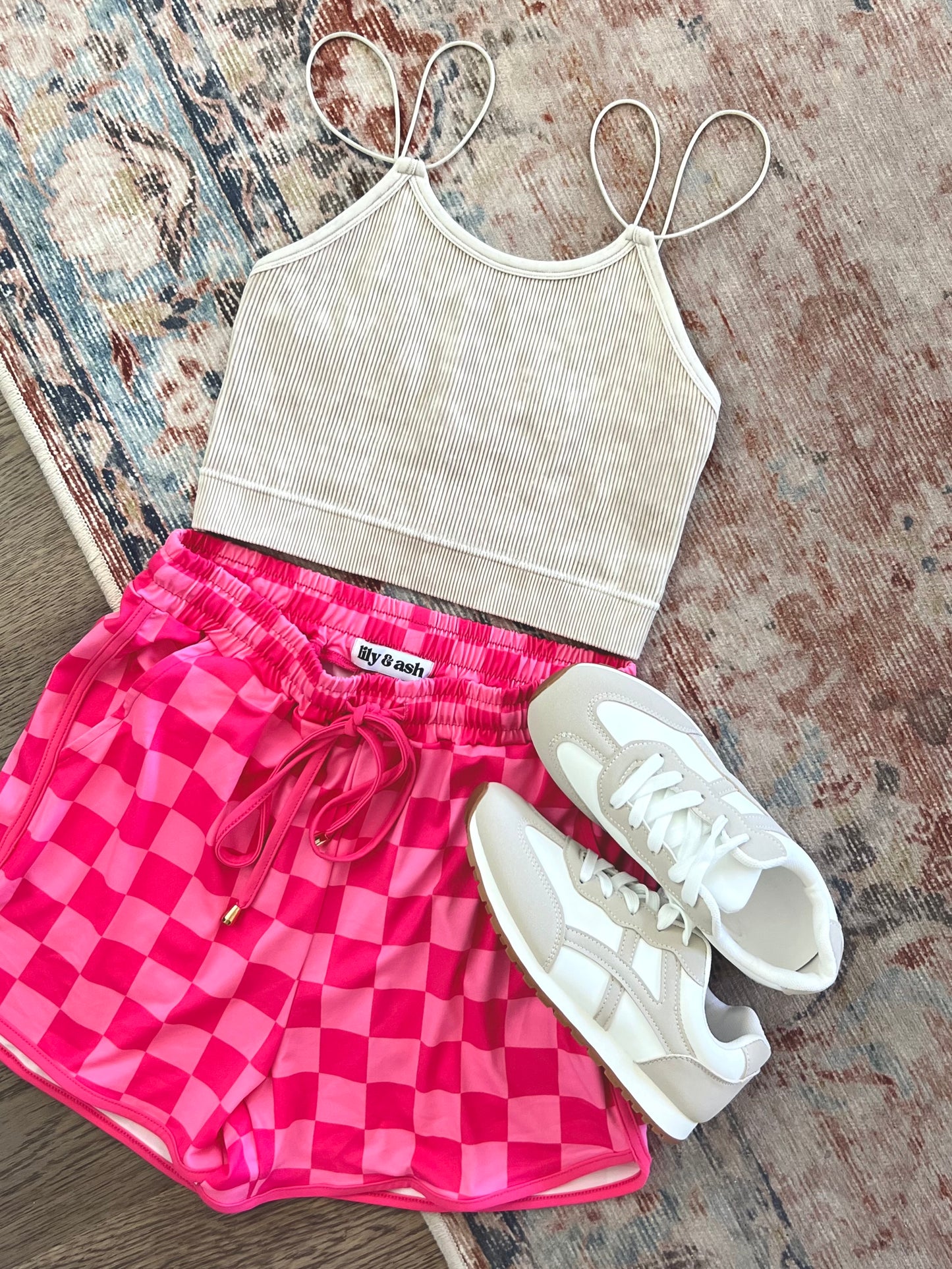Pink Check Fave Shorts