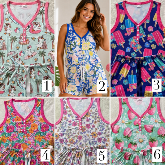 Summer Tank/Shorts Lounge Sets Preorder // eta June