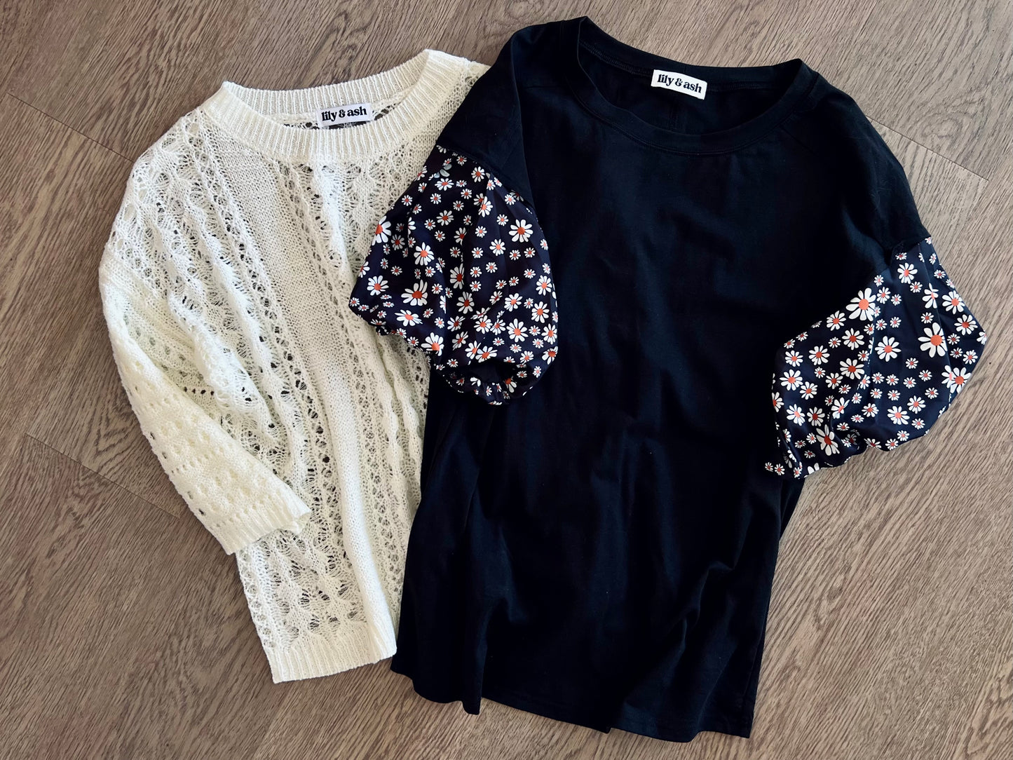 Lara Hollow Knit Sweater in Cream