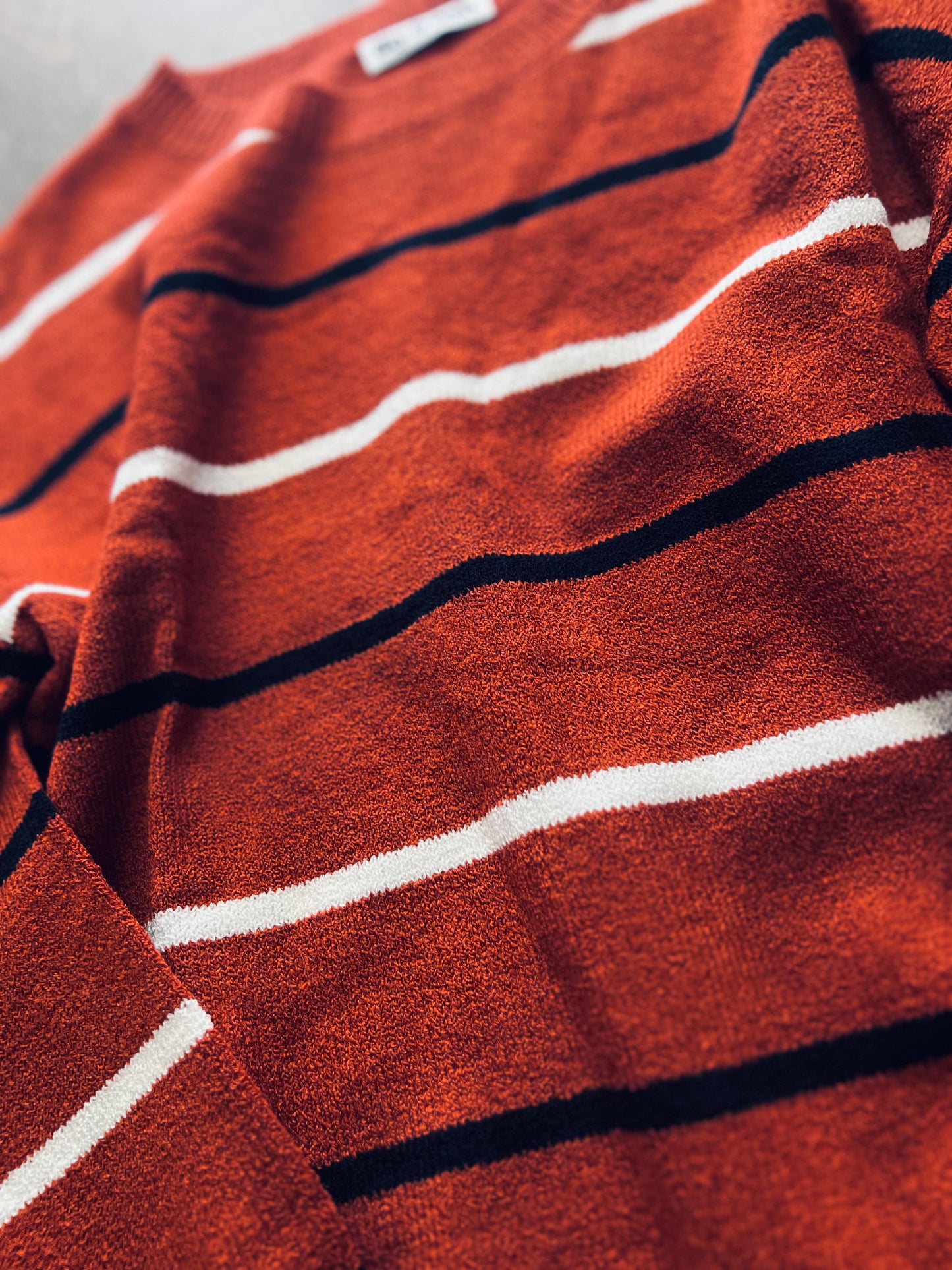 *free ship today* Mel Stripe Sweater in Toasted Pumpkin