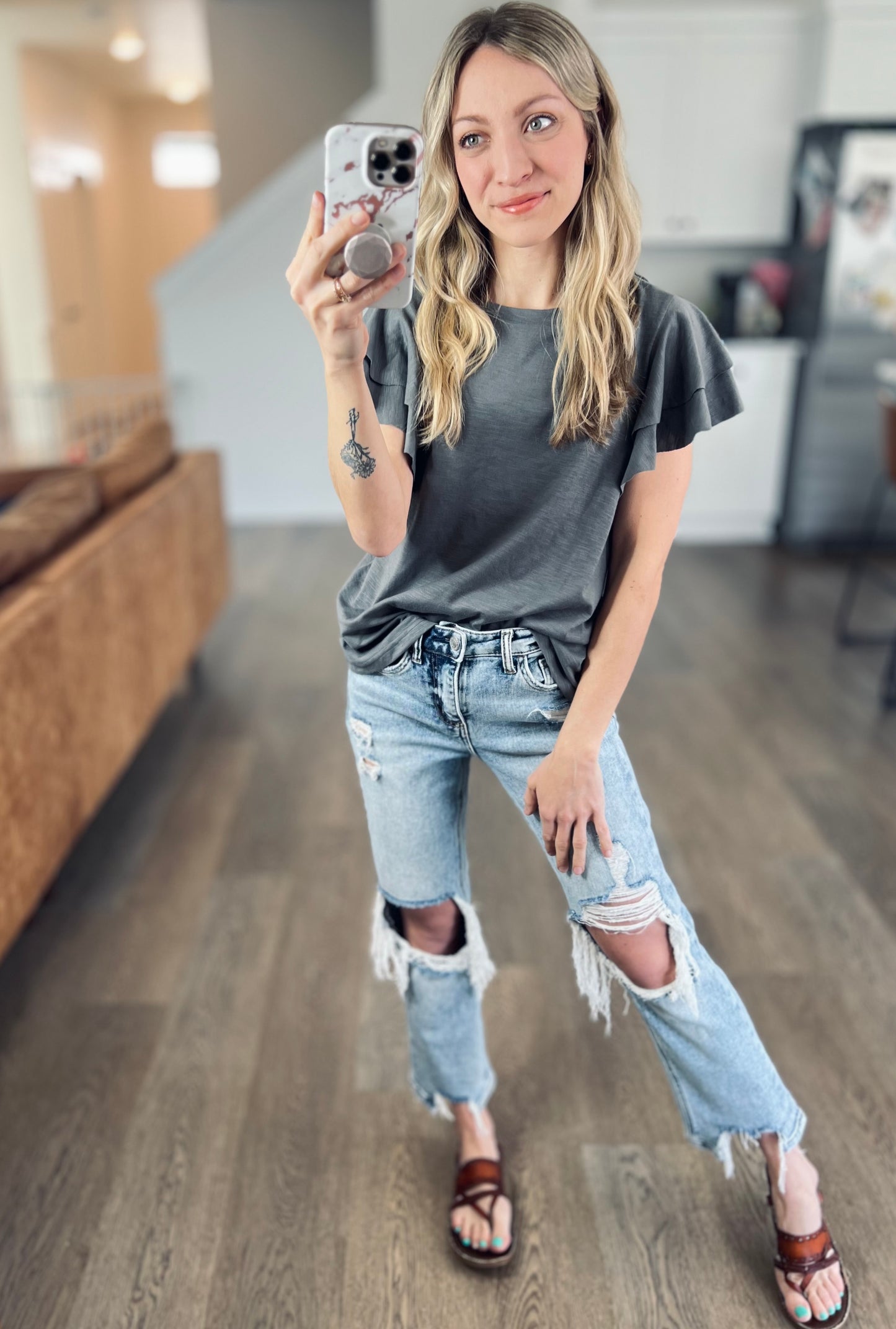 It is What it is Double Ruffle Top