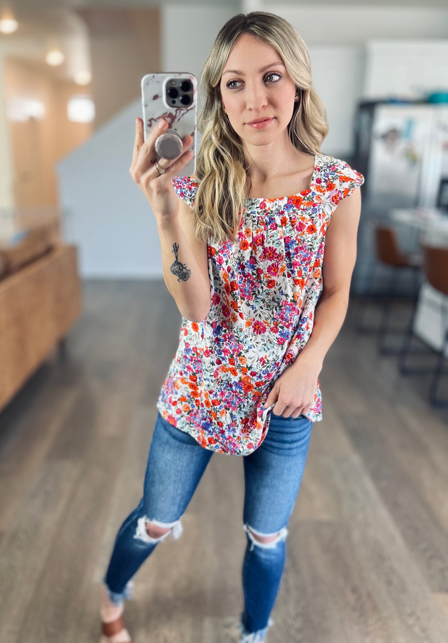 Sweet Soirée Floral Blouse