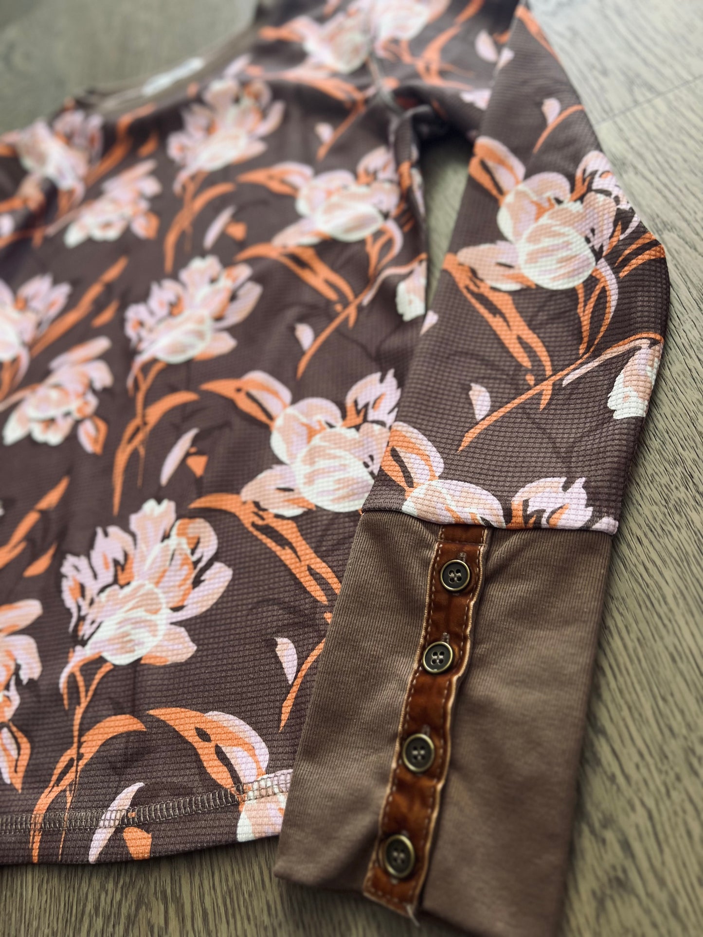 *free ship today* Emmy Floral Waffle Top