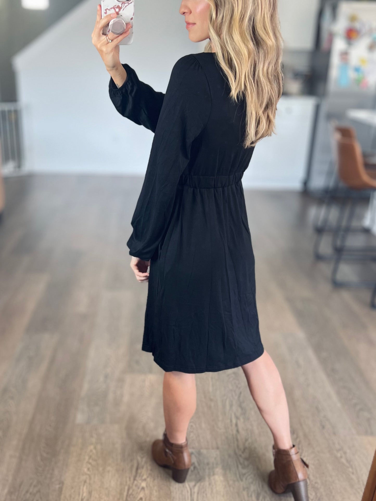 Cora Long Sleeve Button Down Dress