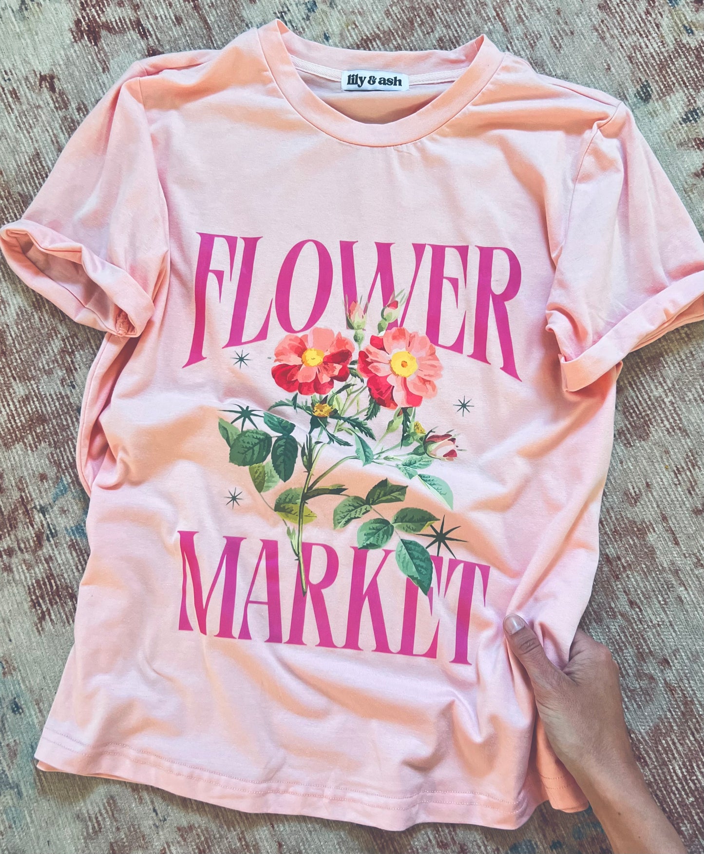 Flower Market Tee in Blush