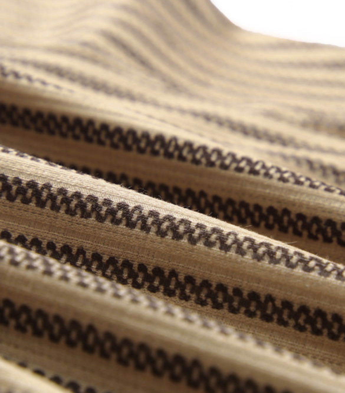 Neutral Stripe Ruffle Top