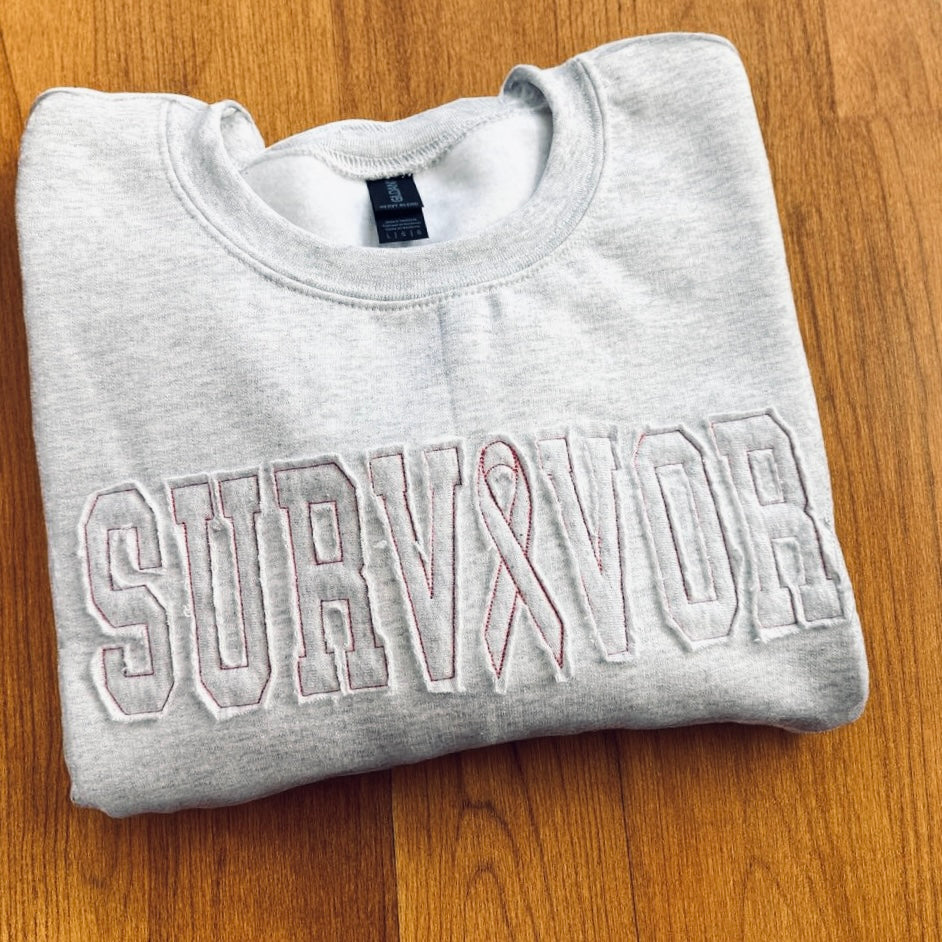 SURVIVOR Applique Custom Sweatshirt Preorder // ships in 3 weeks