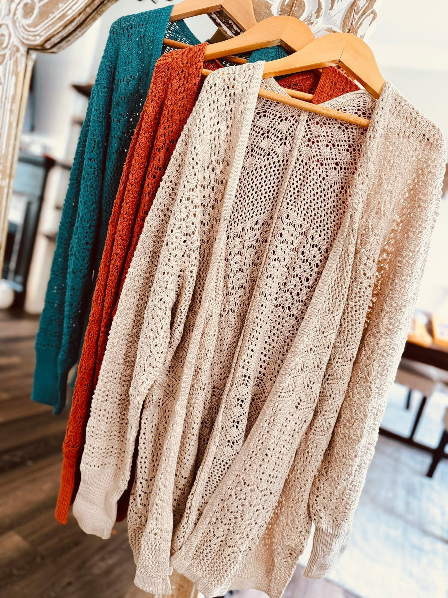 *free ship today* Halle Open Weave Cardigan