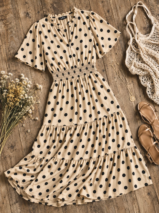Spotted Something Sweet: Polka Dot Midi Dress