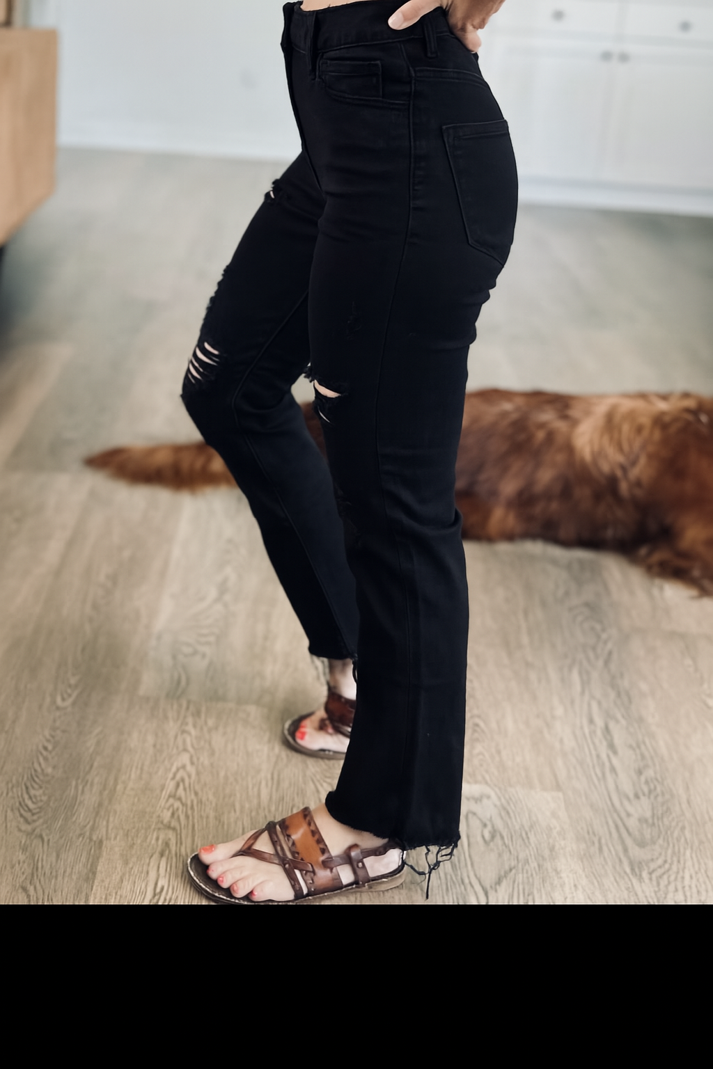Marion Distressed Cropped Denim - Zenana